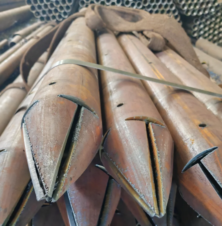 湘潭出尖打孔加工无缝注浆钢花管注浆管厂家